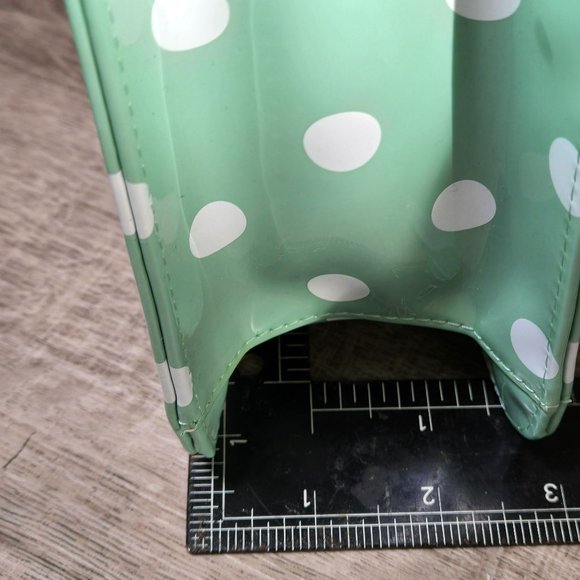 Darling London Matilda Bag Duck Egg Green White Polka Dot Bow Clutch Crossbody - Picture 14 of 16